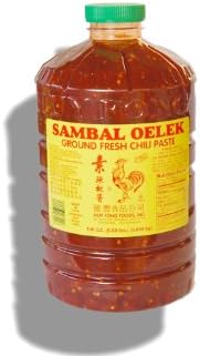 Sambal Oelek Ground Fresh Chili Paste Food Service Size 135 oz/ 8.5 lbs/3.859 kg