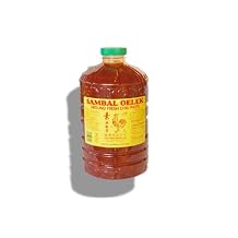 Sambal Oelek Ground Fresh Chili Paste Food Service Size 135 oz/ 8.5 lbs/3.859 kg