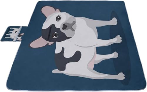 レジャーシート ブルドッグ ピクニック 折りたたみ 撥水 アウトドア クッション マット コンパクト 花見 運動会 キャンプ 遠足 花火大会 ヨガ 座布団 厚手 大判 145x150cm 持ち運び便利