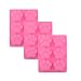 POPBLOSSOM Set of 3 Pack X Silicone Dog Pet Animal Paw Print Ice Cube Chocolate Soap Candle Tray Mold Party Maker
