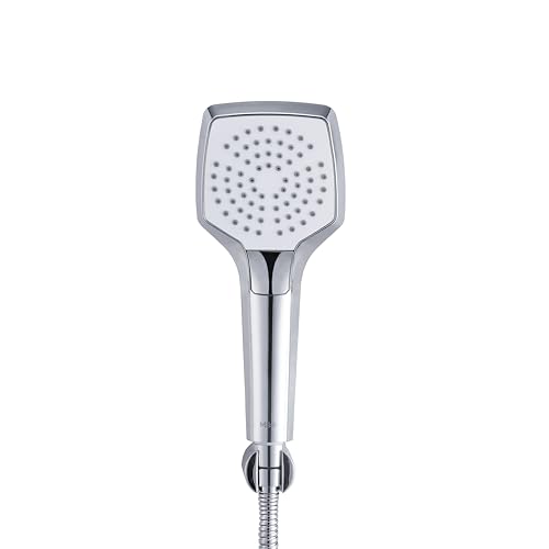 Image of Mila Vista 4-Function Hand Shower | Inner, 1st Outer, 1st & 2nd outer Spray & Full Spray Modes | Chrome Finish | Modern Design | Includes 1.5m Hose, Bracket & Installation Kit (96x92mm)