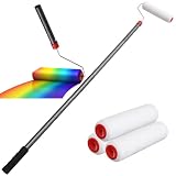 Professional Paint Roller Kit with 4 FT Extendable Pole, Multiple Sleeves - Premium Wall Painting Tools for Smooth Finish Indoor/Outdoor Use