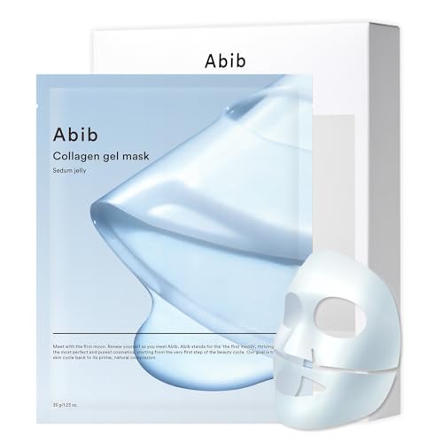 Abib Collagen Gel Mask Sedum Jelly 10 Sheets (Hydrating) I Korean Vegan Collagen, Cooling Hydrating Hyaluronic Acid Hydrogel Face Mask Skin Care