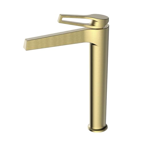 Mitigeur de lavabo cascade or haut pour salle de bain