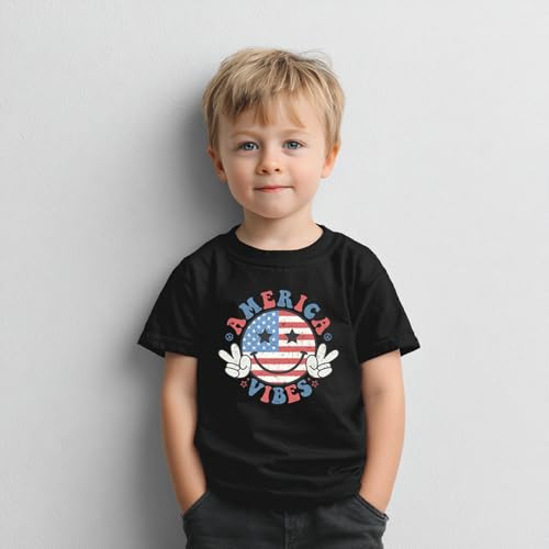Image of Boys Constitution Day 250 Anniversary USA Shirt Independence Shirt 3-8T | for Kids Boys Girls Toddlers 3T-8T, 4th of July Dinos Flag Patriotic Tee, Independence Day