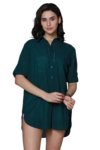 Image of High Star Classic Oversized Spread Collar Long Sleeves Casual Shirt