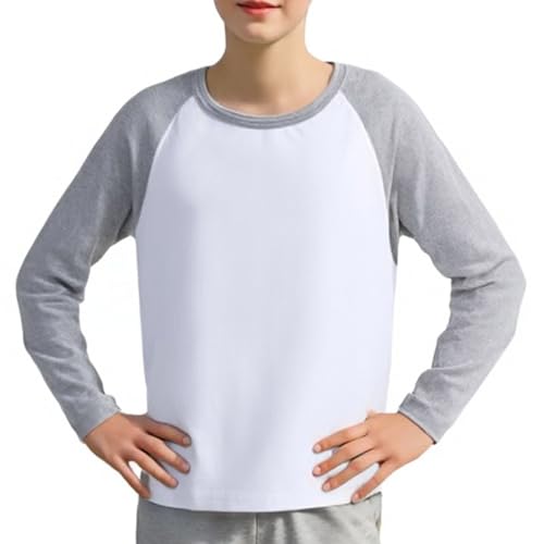 BILIKEYU Toddler Little Kid Long Sleeve T Shirts Crewneck Colour Block Boys Girls Casual Fall Winter Tops