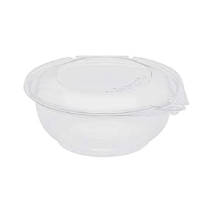 Karat 24oz PET Tamper-Proof Salad Bowls with Dome Lids – Clear, Recyclable, Freezer-Safe Containers (Pack of 240)