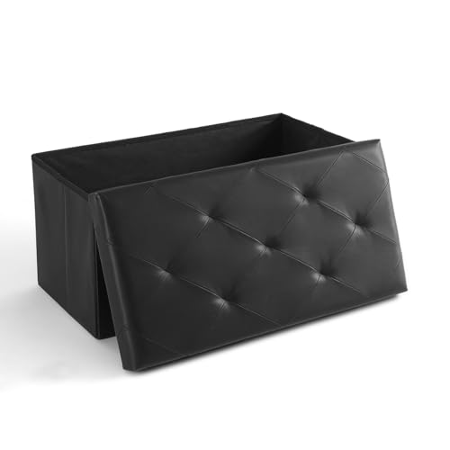Sweetcrispy 30 Inch Storage Ottoman Bench, Folding Ottoman with Storage by Sweetcrispy - Used condition - US$28.50