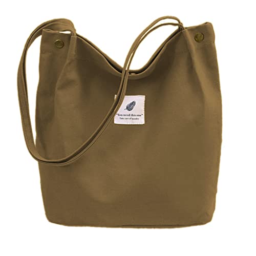 oukesin Bolso de Lona para Mujer Bolso de Hombro de Gran Capacidad Turismo Informal,Marrón oukesin Bolso de Lona para Mujer Bolso de Hombro de Gran Capacidad Turismo Informal,Marrón