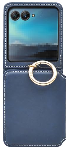 LUNBER-ARMOR�EFor Razr 60/60s/60d �P�[�X �ϏՌ� �J�o�[ PU���U�[ �܂肽���݌^ ��̌^�����O�t�� �J�[�h���[�t�� �X�^���h�@�\ �X�g���b�v�� �V���v�� ������ ���g���[�� ���[�U�[60 / �E���g��(�u���[)