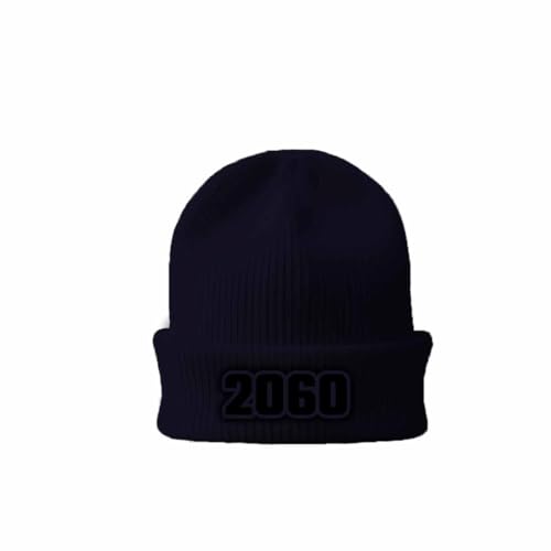 Bonnet Cuffed Beanie Navy 2060 en maille tricotée stretch pour l'hiver