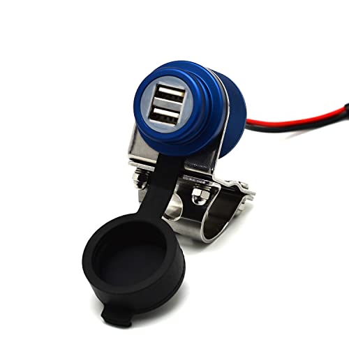 Cliff-Top® Aluminio 4.6 amperios de corriente USB Cargador universal - Kit de fuente de alimentación USB para GPS, navegación por satélite, y Smartphone, etc Cover