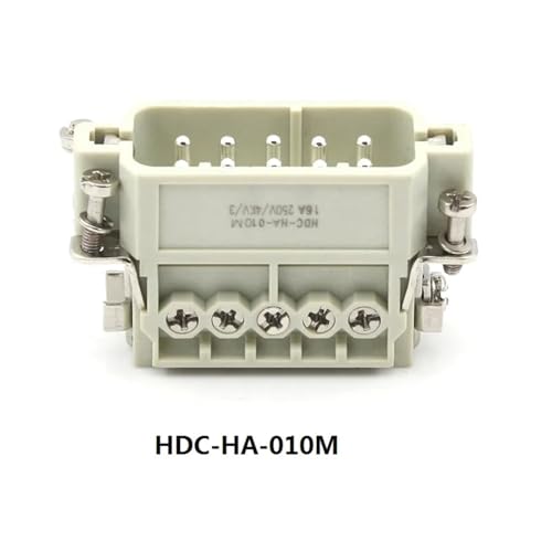 Conector industrial HDC-HA-010 resistente de 10 pines y 16A 5