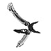 LEATHERMAN, Skeletool Lightweight Multitool with Combo Knife and Bottle Opener, Limited Edition Black/Silver