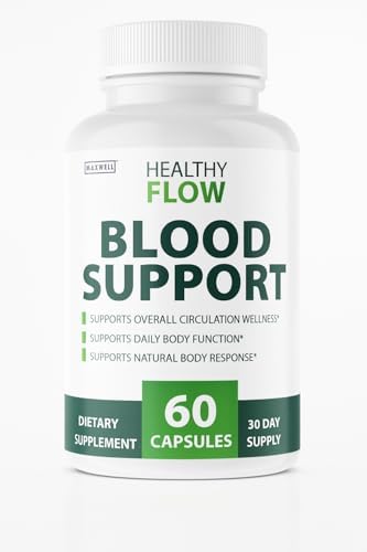 Healthy Flow Blood Support - HealthyFlow Support Supplement Capsules Daily Premium Advanced Formula Pills - Maximum Strength, Vitamins for Overall Health & Wellness, 60 Capsules for 1 Month