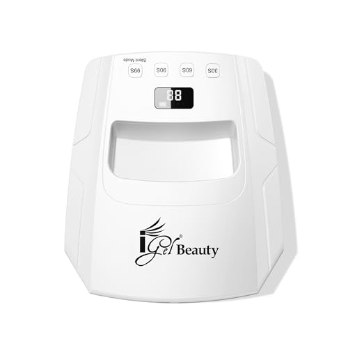 iGel Beauty Hybrid - X Nail Lamp 48W UV/LED Nail Dryer Wireless Rechargeable Smart Timer Removable Tray Cordless Gel Nail Lamp for Manicure Pedicure