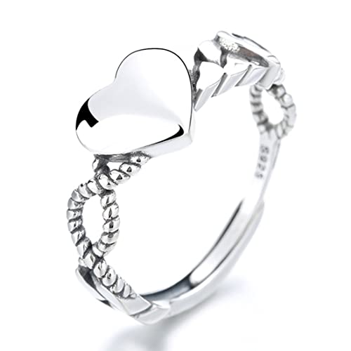 Bague cœur argent sterling S925 | L'éclat du luxe léger au quotidien
