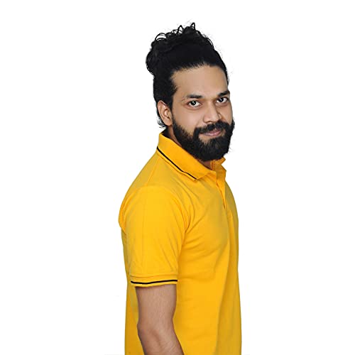 Image of Golden Yellow Mens Polo T Shirt