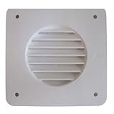 Square Battery Box Vent System Louver Cover Fits RV Motorhome Camper White