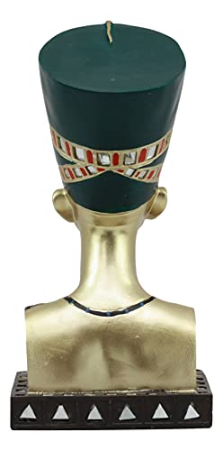Ebros Golden Ancient Egyptian Queen Nefertiti Bust Statue 9.75" Tall Wife Of Pharaoh Akhenaten Gods And Goddesses Of Egypt Ancestor Of Cleopatra Classical Sculpture #TOP3