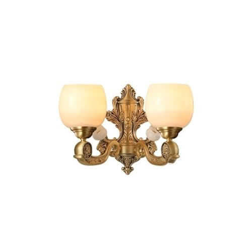 LJHFG63KUYT Decorare Lámpara decorativa de pared for dormitorio, jade y cobre, for la mesita noche, for sala estar TV Interior
