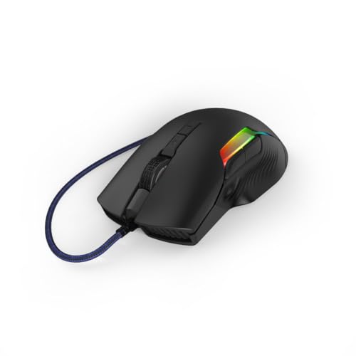 Image of uRage Reaper 600 inch USB Wired Gaming Mouse with 8 Fast Response Keys, Integrated 32000 dpi Optical Avago Gaming Sensor, 1000 HZ USB Polling Rate, Adjustable RGB Lighting, Ultra-Lightweight Gaming Mouse