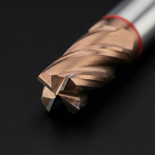 Image of Carbide Square EndMill HRC55 Double Edge 4 Flute AlTiN Coating Tungsten Steel Color-Ring Milling Cutter for Metal Steel TGR Series 11pcs Set