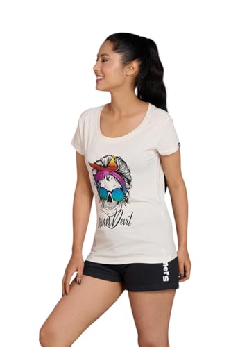 Image of Go Devil Women's Casual Printed Round Neck Oversized Stylish T Shirt