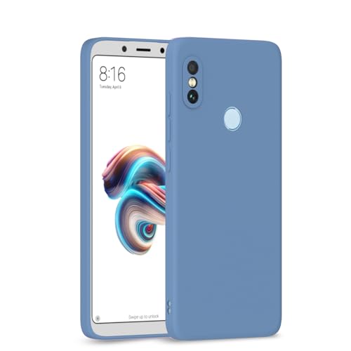 Image of Outlouders Back Cover for Redmi Note 5 Pro | Camera Protection | Durable Soft Matte Silicone Bumper Case (Aqua Blue)