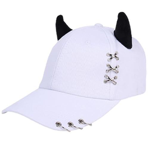 Image of Mens Baseball Cap Baseball Hat Funny Trucker Hats for Men Women Cute Beanie Distressed Cap Ponytail Hat for Women