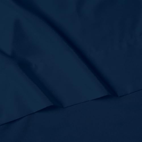 Image of Egyptian Comfort Coziest Bedding Set, Easy All Around Elastic Fitted Sheet, Deep Pocket up to 16inch, Microfiber, Navy Blue, King
