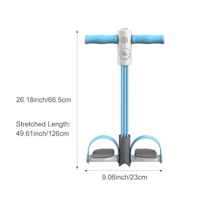 Multifunctional Pedal Puller Resistance Rope Multifunction Tension Rope Elastic Sit Up Equipment with 6-Tube Rope Abdominal and LegTrainer Yoga Tension Rope for Abdomen, Waist