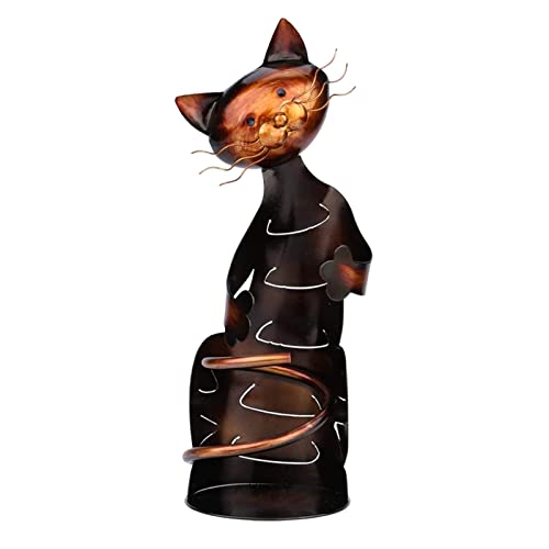 Eayoly Weinflaschenhalter, Weinhalter in Katzenform Tischdekoration Weinregal Eiserne Katze Figur Weinflaschenhalter, für Weinauslage und Heimdekoration