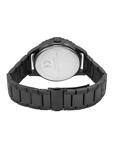 Image of French Connection Comet Multifunction Grey Round Dial Stainless Steel Strap | Casual | Premium | Brush Feature Wrist Watch for Men - FCC04BBM