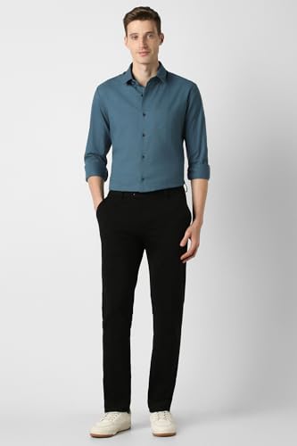 Image of Peter England Men Polycotton Striped Slim Fit Shirt