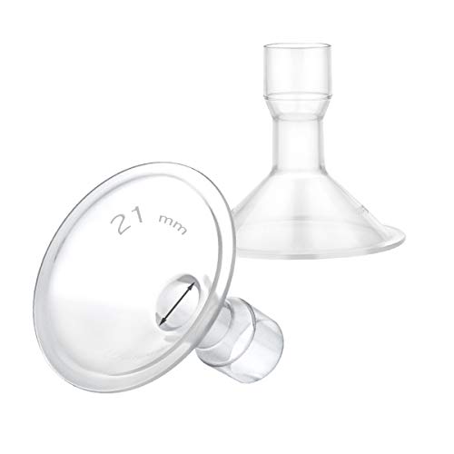 Maymom Myfit 21Mm Shields; Compatible with Medela Breast Pump- Personalfit, Freestyle, Harmony, Maxi, Freestyle Flex Connector; Connect to Widemouth/Narrow Connector, 2Pcs