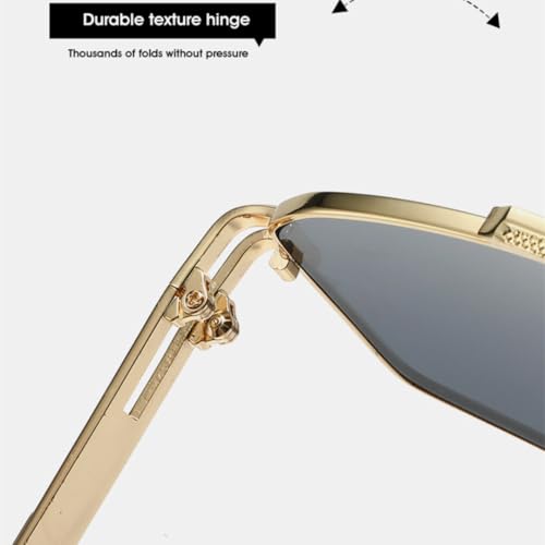 Lunettes de soleil rétro à double pont aux finitions premium - 4