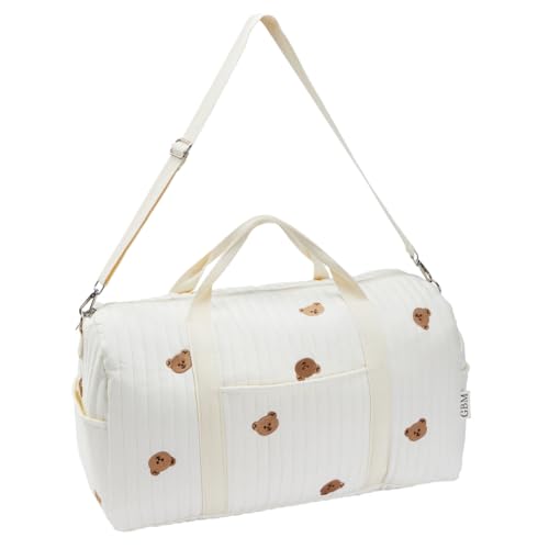 GoBabyMart Women’s Travel Duffel Bag – Large Weekender & Overnight Travel Bag with Wet Pocket, Carry-On Friendly, Ideal as Hospital or Maternity Bag for Labor and Delivery