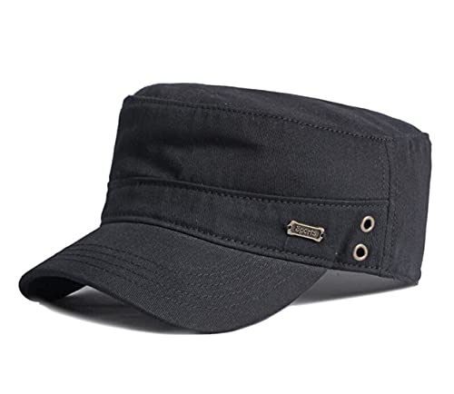 Classique Militaire Casquette Hommes Cotton Sports Casquettes de Baseball Visières été (Noir) Cover