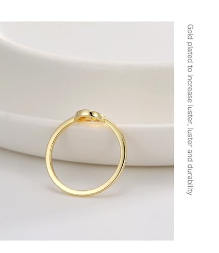 Alliance délicate en or 18 carats Paix et Amour, chevalière émail - 5