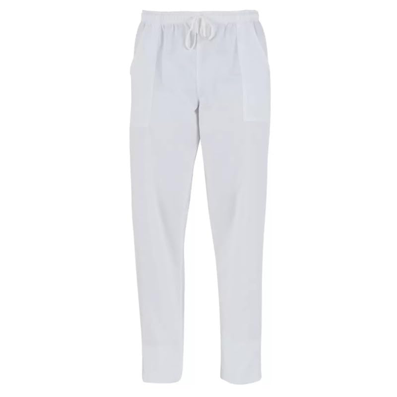Giblor's Pantalone PITAGORA Divisa Infermiere Dottore Unisex Slim Fit BIANCO