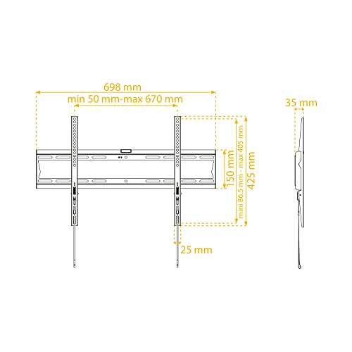 Metronic 451043 Supporto A Muro Fisso, Nero - 7