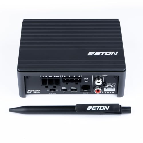 ETON PA 1 – ultra kompakter 1 Kanal Verstärker, leistungsstarke digitale Micro Subwoofer Endstufe für Autos und Reisemobile, Class D Monoblock mit 1 x 200 Watt