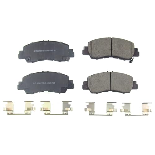 Image of PowerStop Front Brake Pads for Mitsubishi Eclipse Cross 2018-20 | Mitsubishi Eclipse Cross 2022-24 - Z17 Ceramic Brake Pads with Installation Hardware, 17-2178