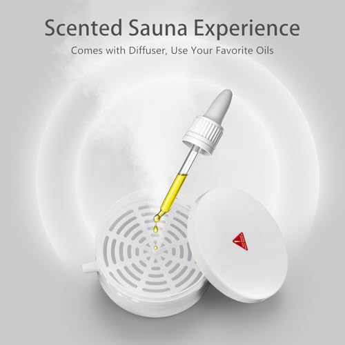 RRGFB Sauna Steamer Machine for Home, 1300W 1.8qt Steam Generator, Portable Steamer Pot with Remote Control, Oil Diffuser, 5-60 min Timer, 9 Levels, Heat up to 140°F - Thumbnail 5