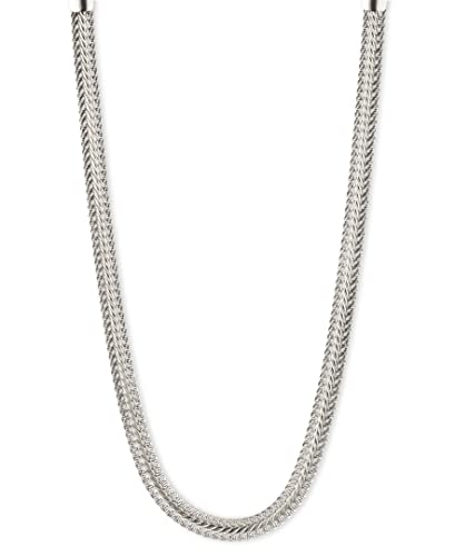Image of Anne Klein Womens 17" Flat Chain Collar Necklace in Silver