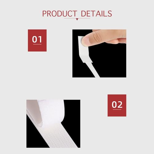 Image of 12 Pairs of Heavy Duty Strips Picture Hanging Tape and Hangers Velcro Strips for Easy and Secure Installation