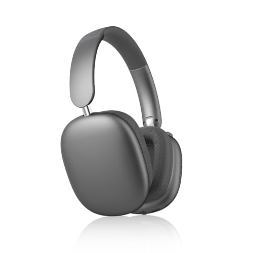 Sungive Casque Bluetooth 6.1 sans Fil avec Câble – Design Pliable avec Arceau Réglable, Audio Hi-FI, Réduction du Bruit, 20 Heures en Veille – Compatible avec Smartphone, PC, Tablette.(Gris)