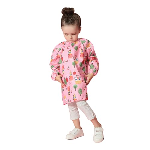 Tablier de peinture imperméable rose taille S pour activités enfants